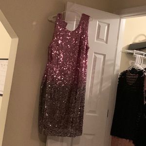 Pink and purple Sequins Dress